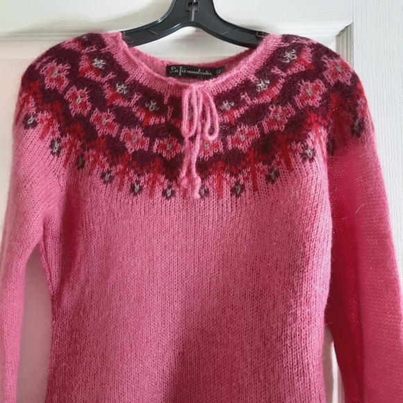 La Fée Maraboutée pink sweater, Size 2 - Picture 4 of 4